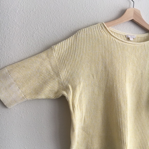 GAP Sweater Short Sleeve Yellow Cotton Oversized - Picture 4 of 8